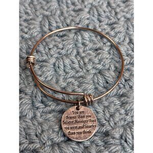 Charm Bracelet You Are Braver Than You Believe Stronger Than You Seem Smarter